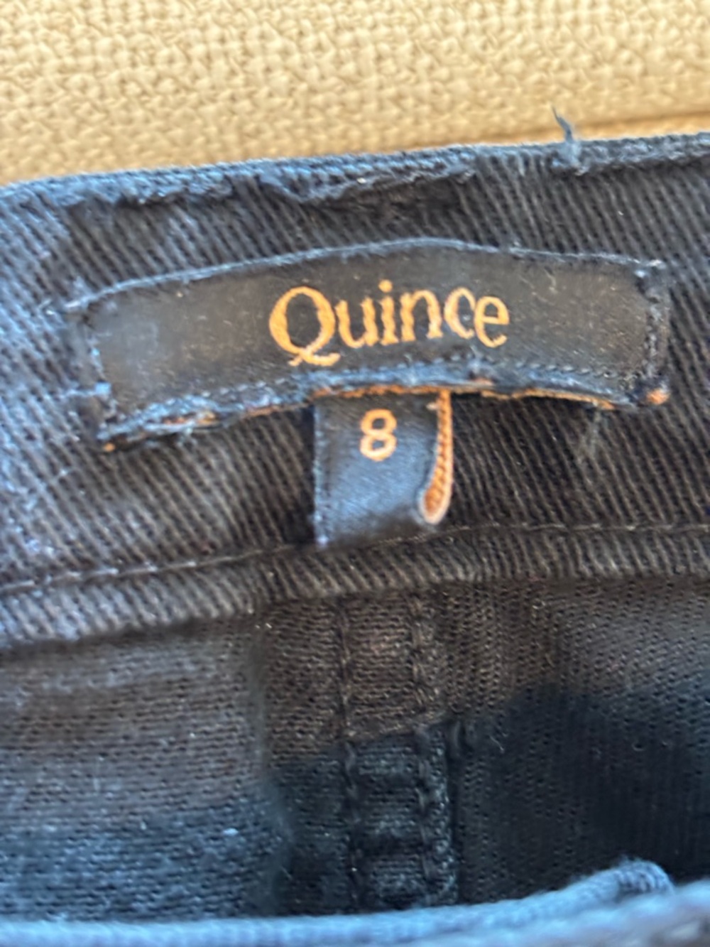 Quince Black Cargo-Style High-Rise Tapered Pants 101 - Picture 3 of 5